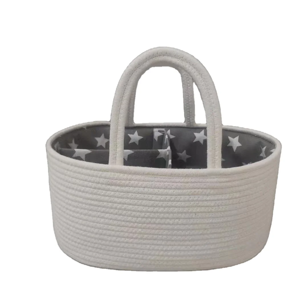 New Arrival Amazon hot sale diaper caddy cotton rope storage box portable diaper caddy storage basket
New Arrival Amazon hot sale diaper caddy cotton rope storage box portable diaper caddy storage basket