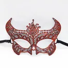 Sexy Black Lace Party Feather Eye Mask Half Face Mask for Venice Masquerade Definite Form