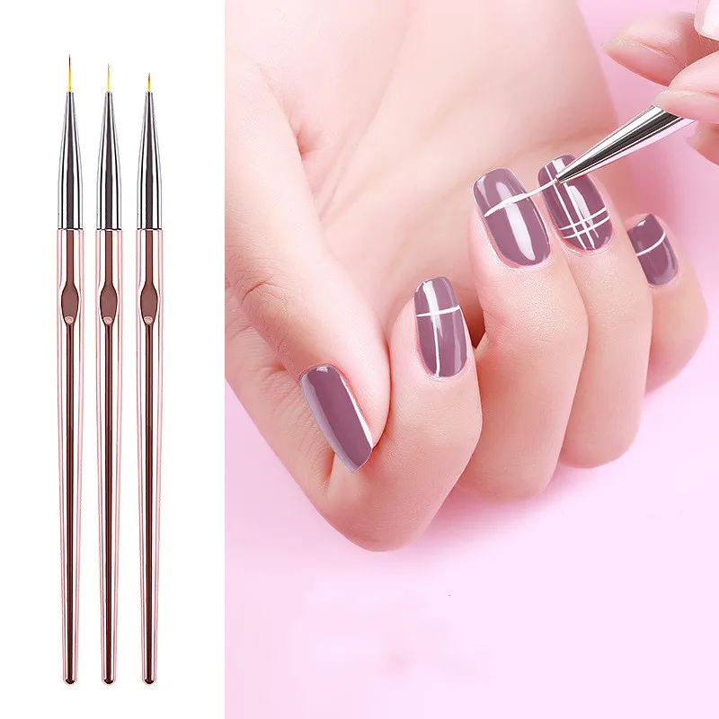 Rose Gold Nail Tools Drawing Flower Pen 7 9 11mm 3 pcs Nail Art Liner Brush Set 
Rose Gold Nail Tools Drawing Flower Pen 7 9 11mm 3 pcs Nail Art Liner Brush Set