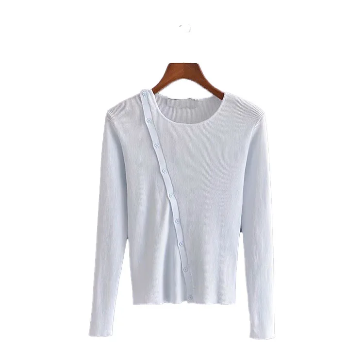 Bmurhmza2021 spring and summer new fashion versatile women's thin knitted double breasted shirt, Picture color
Bmurhmza2021 spring and summer new fashion versatile women's thin knitted double breasted shirt, Picture color
