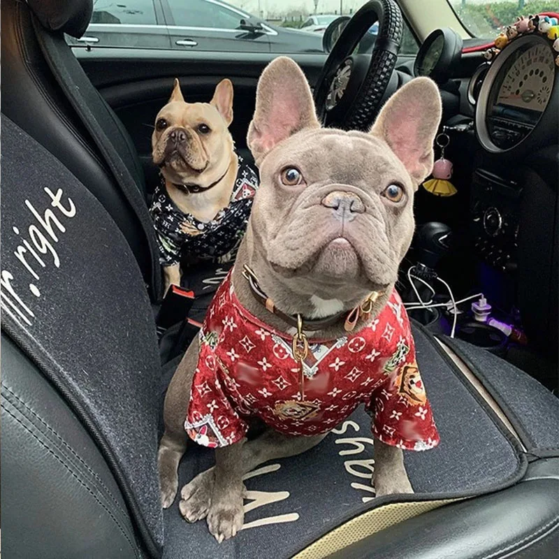 High-end luxury designer autumn winter velvet classic printed pajama shirt pet appreal dog clothes, Black,red
High-end luxury designer autumn winter velvet classic printed pajama shirt pet appreal dog clothes, Black,red