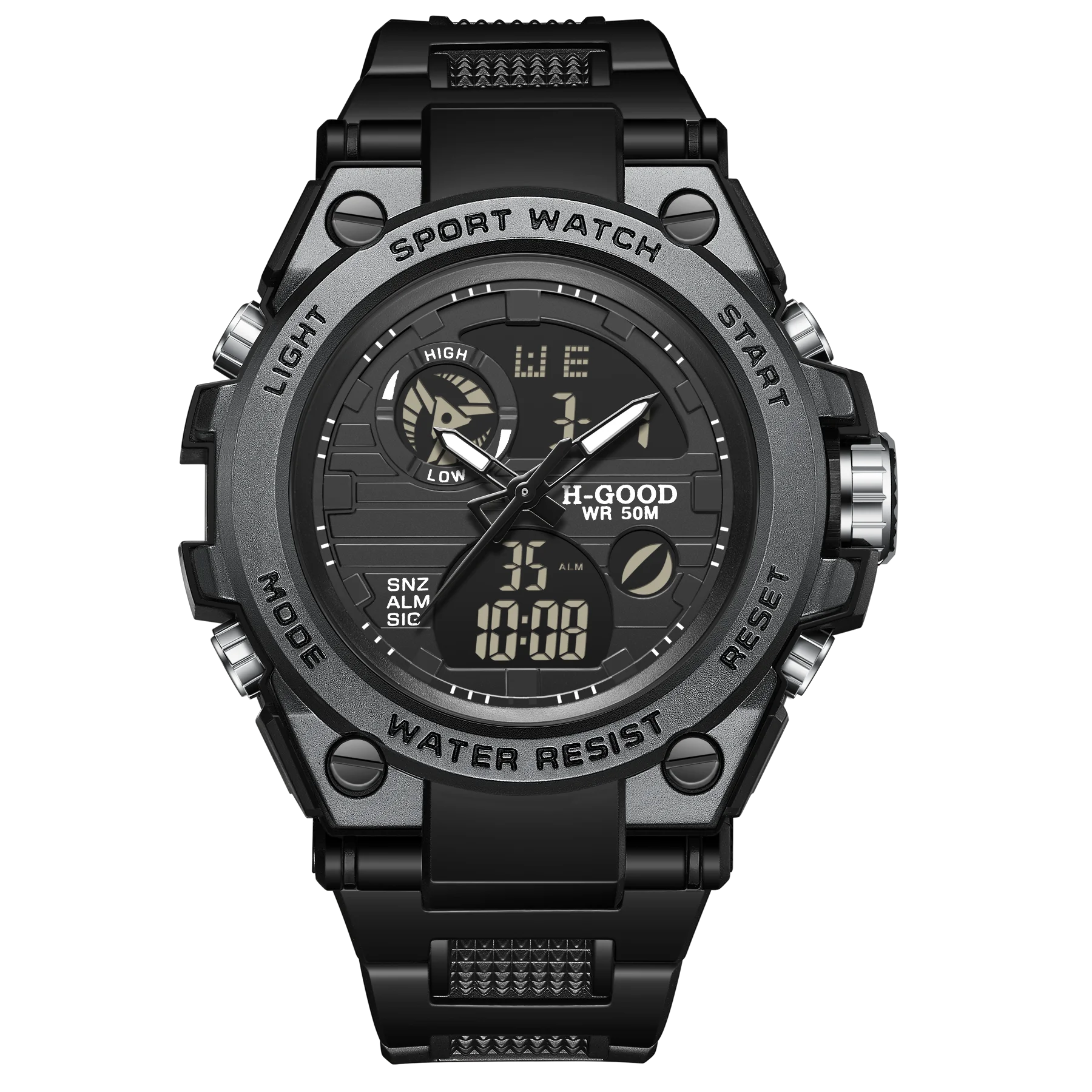 H-GOOD TK0007 Black Friday Hot Selling Multifunction Sport Dual Display Led Watch Digital Watch Mens G Shock, 5 colors
H-GOOD TK0007 Black Friday Hot Selling Multifunction Sport Dual Display Led Watch Digital Watch Mens G Shock, 5 colors