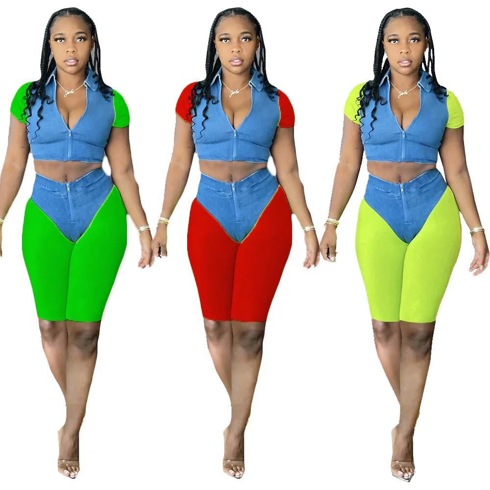 Sporty Casual Solid Zipper Activewear Outfits Pants Sets Womens Short Sleeve Clothing Bike Shorts Set Women Gym
Sporty Casual Solid Zipper Activewear Outfits Pants Sets Womens Short Sleeve Clothing Bike Shorts Set Women Gym