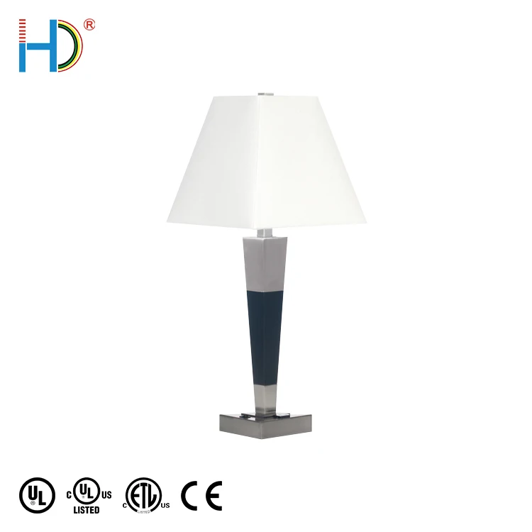 Modern Grace Bed Side Hotel Guest Room GU24 Brushed Nickel Table Lamp