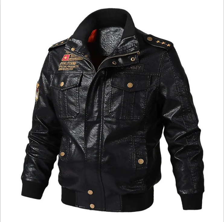 Loose plus-size and multi-pocket men's leather casual wash motorcycle PU leather jacket for spring and autumn
Loose plus-size and multi-pocket men's leather casual wash motorcycle PU leather jacket for spring and autumn