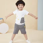 Children clothes boy applique t shirt fashion luxury baby clothing street wear baby boys' clothing sets cotton wholesale