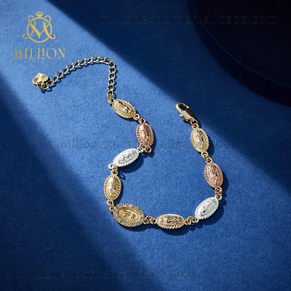 SLW8887 Holiday gift gold plated extension chain religious virgin mary multicolor zircon bracelet
SLW8887 Holiday gift gold plated extension chain religious virgin mary multicolor zircon bracelet