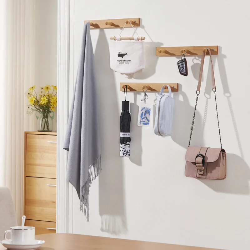 Simple Bedroom Wall Mounted Vintage Wooden Coat Hooks Rack For Keys/clothes, Wood color
Simple Bedroom Wall Mounted Vintage Wooden Coat Hooks Rack For Keys/clothes, Wood color