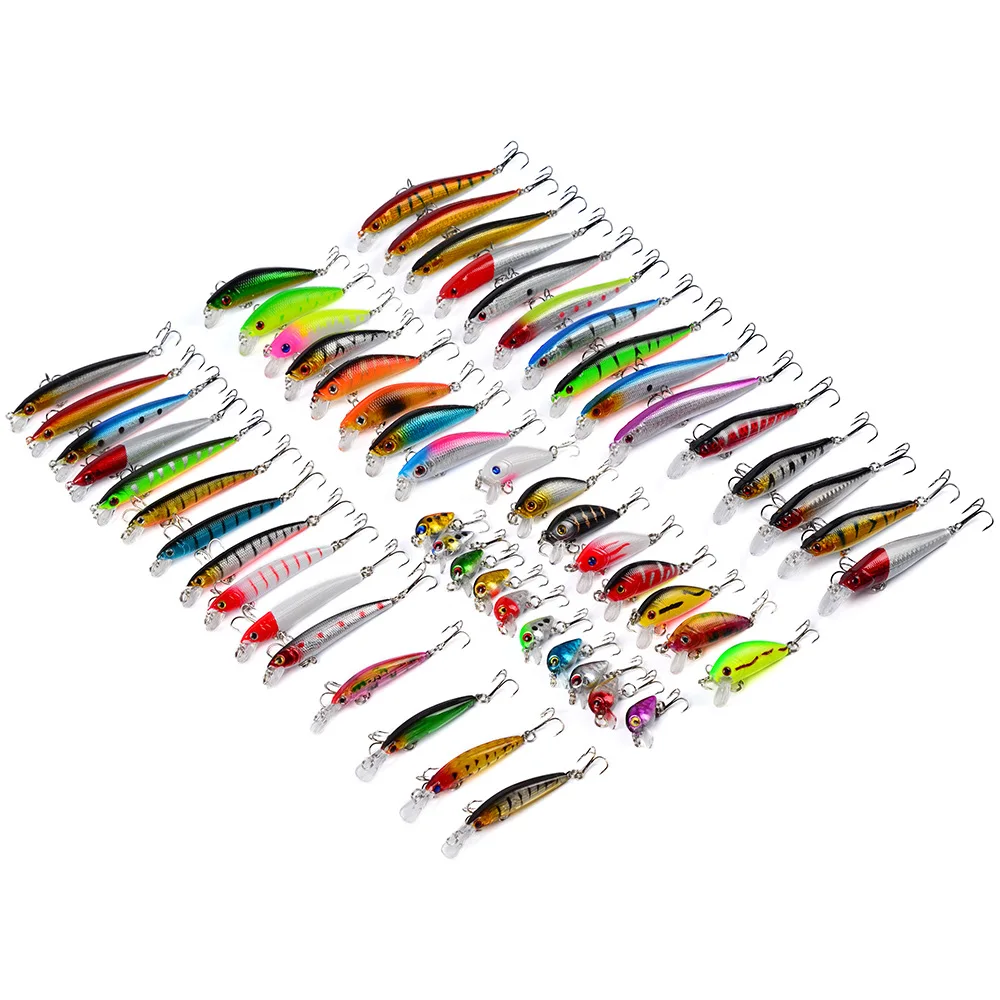TOPIND 56Pcs 430G Hard Bait Set ABS Hard Fishing Lure Kit with Box Package, Colorful
TOPIND 56Pcs 430G Hard Bait Set ABS Hard Fishing Lure Kit with Box Package, Colorful