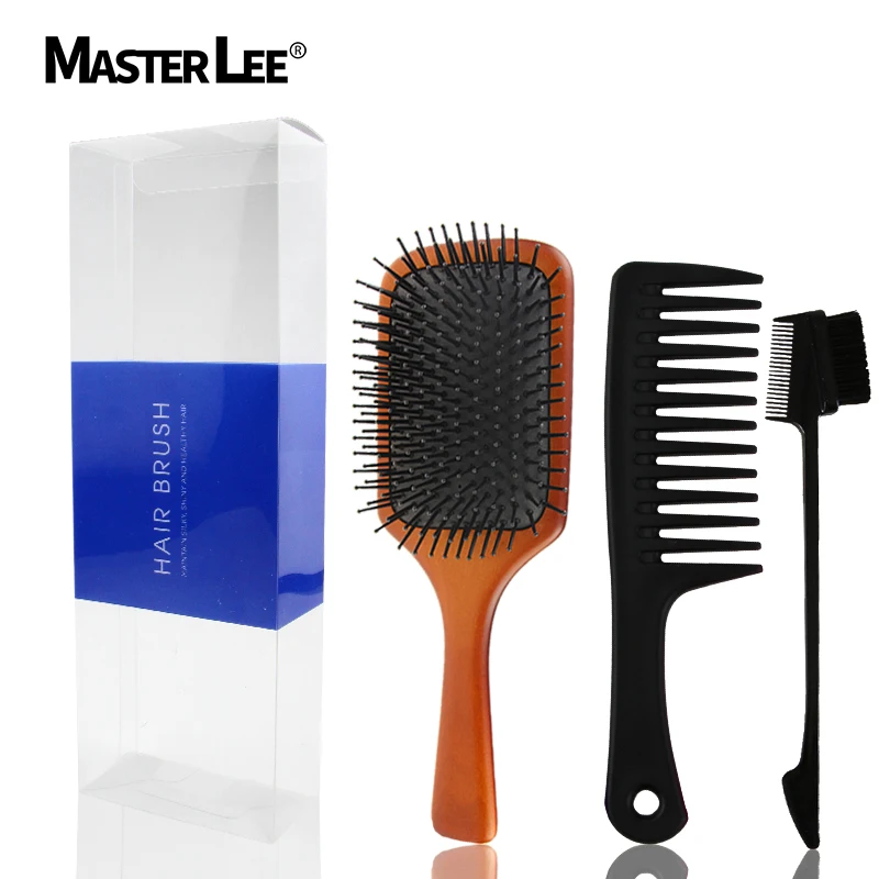 Masterlee custom logo popular comb set wide teeth comb edge brushes set in Amazon
Masterlee custom logo popular comb set wide teeth comb edge brushes set in Amazon