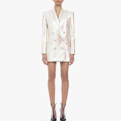 2020 new arrivals shawl collar sequin fabric luxury haute couture women blazer suit dresses
2020 new arrivals shawl collar sequin fabric luxury haute couture women blazer suit dresses