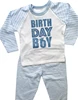 Wholesale Personalized High Quality Cotton Blue Striped Boys Pajamas