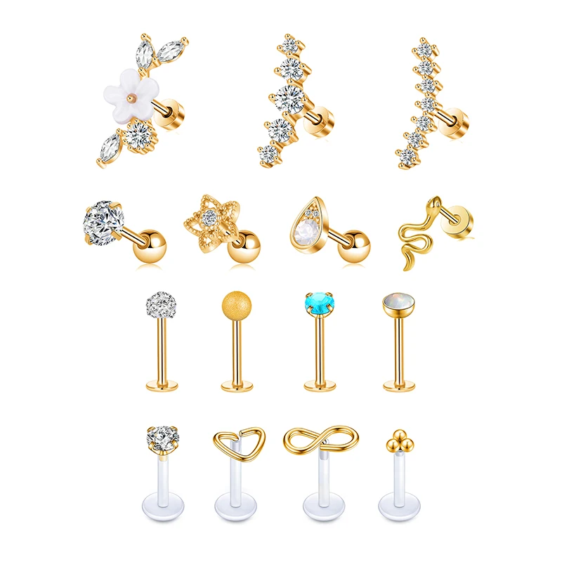 ZF 18K Gold Plated Stainless Steel Stud Earrings 20G Cartilage Earrings Hypoallergenic Flatback Earrings Piercing Jewelry
ZF 18K Gold Plated Stainless Steel Stud Earrings 20G Cartilage Earrings Hypoallergenic Flatback Earrings Piercing Jewelry