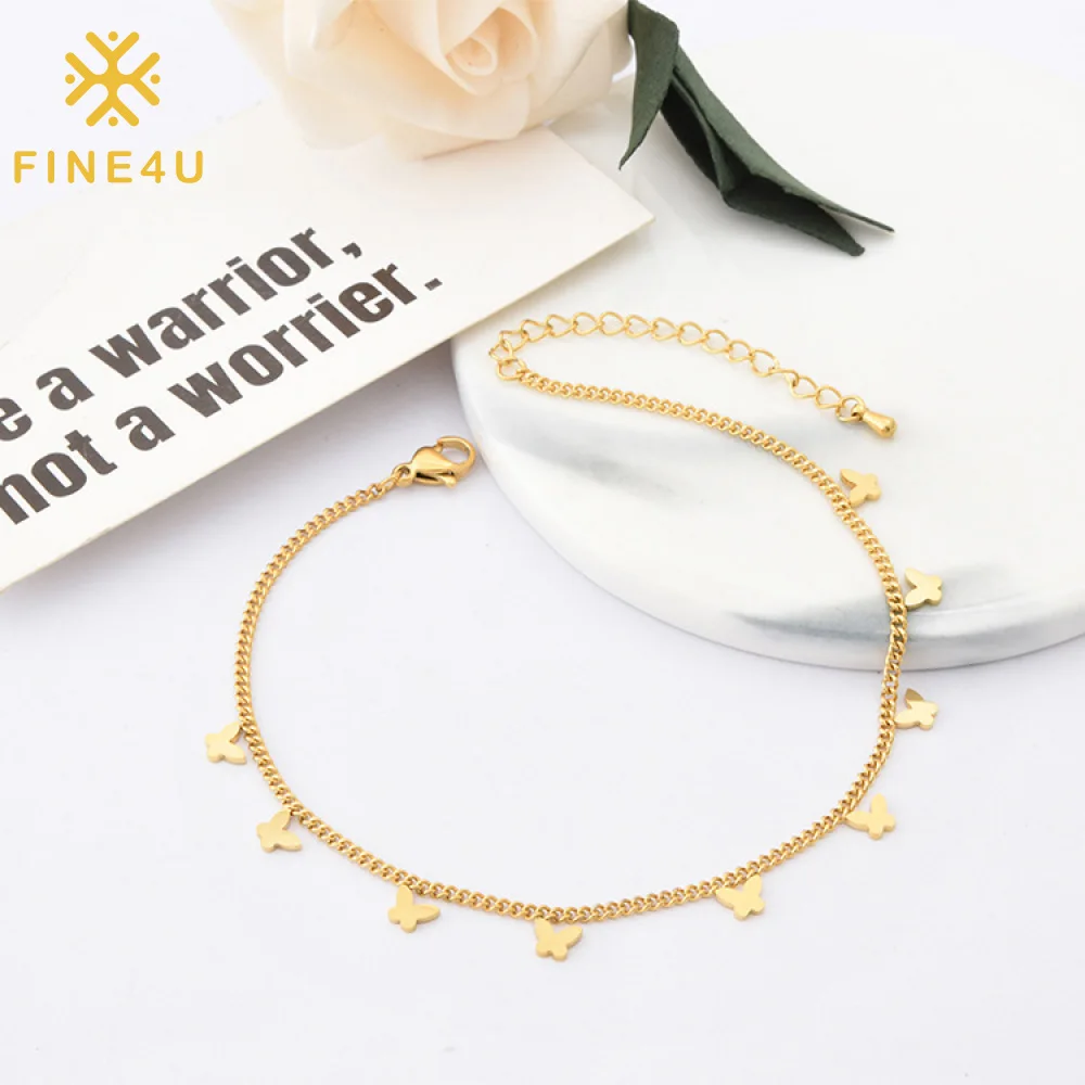 Tarnish Free Waterproof Fashion Jewelry Simple Cute 18K Gold Plated Butterfly Stainless Steel Anklets For Women
Tarnish Free Waterproof Fashion Jewelry Simple Cute 18K Gold Plated Butterfly Stainless Steel Anklets For Women