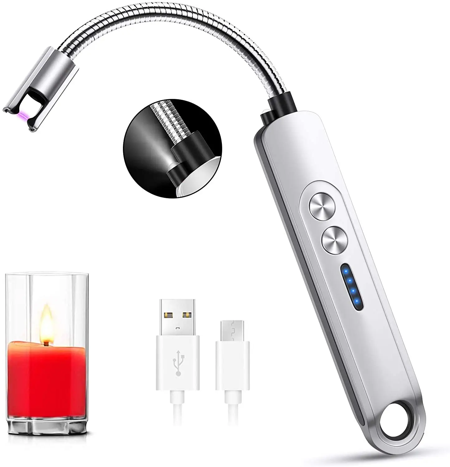 Hot Sale Fast Shipping Long Plasma Arc Candle Lighter with Flashlight &Battery Indicator for Outdoor BBQ
Hot Sale Fast Shipping Long Plasma Arc Candle Lighter with Flashlight &Battery Indicator for Outdoor BBQ