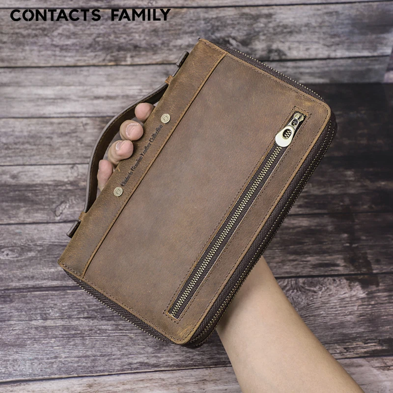 CONTACT'S 16 Cards Slots Large Long Men Purse Wallet Double Zipper Phone Pocket Real Leather Handbag Clutch Bag for Big Size Pho, Coffee
CONTACT'S 16 Cards Slots Large Long Men Purse Wallet Double Zipper Phone Pocket Real Leather Handbag Clutch Bag for Big Size Pho, Coffee