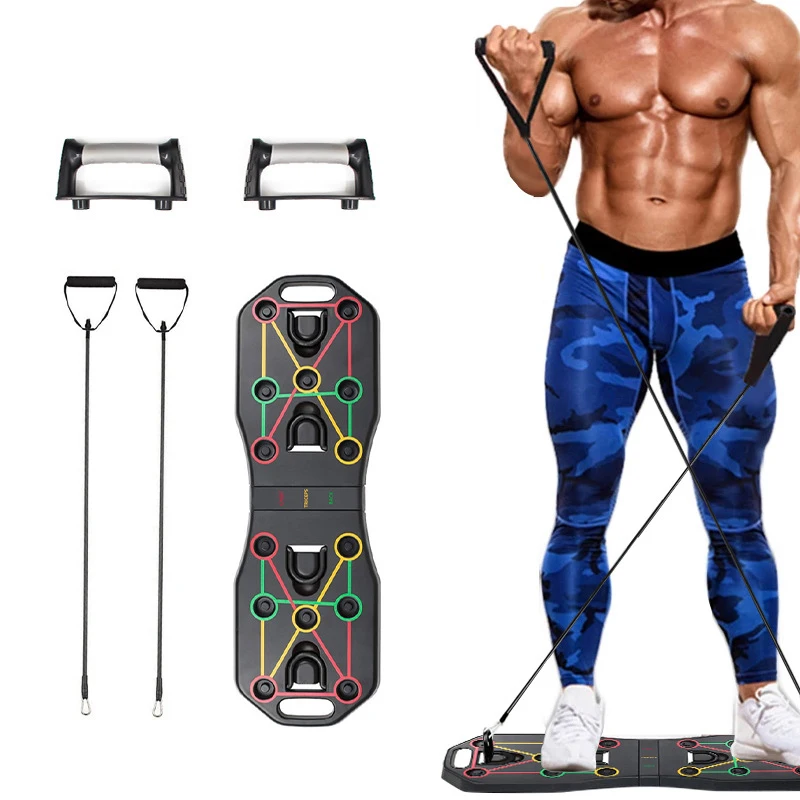 12 in 1 Foldable multifunction Push-Up Rack Board training with resistance bands for ABS Building Exercise
12 in 1 Foldable multifunction Push-Up Rack Board training with resistance bands for ABS Building Exercise