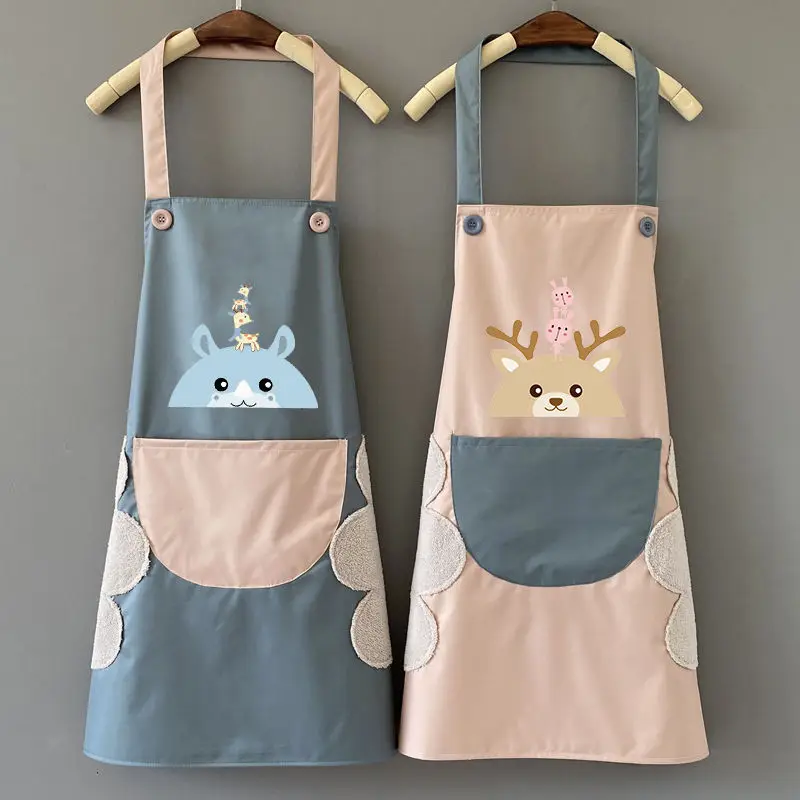 Women's Waterproof And Oil Proof Fashion Aprons Kitchen PVC Apron, Pink, blue, grey, black
Women's Waterproof And Oil Proof Fashion Aprons Kitchen PVC Apron, Pink, blue, grey, black