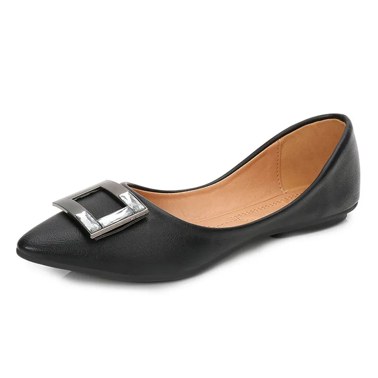 2020 Super comfortable and super soft Drill buckle ladies flat shoes, Black white apricot
2020 Super comfortable and super soft Drill buckle ladies flat shoes, Black white apricot