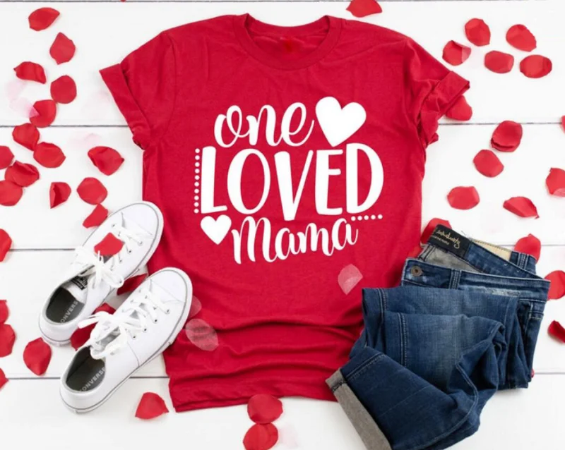 Foreign trade One Loved Mama letter Valentine's Day cotton t shirt women plus size short sleeves women black shirt, Different colors and support to customized
Foreign trade One Loved Mama letter Valentine's Day cotton t shirt women plus size short sleeves women black shirt, Different colors and support to customized