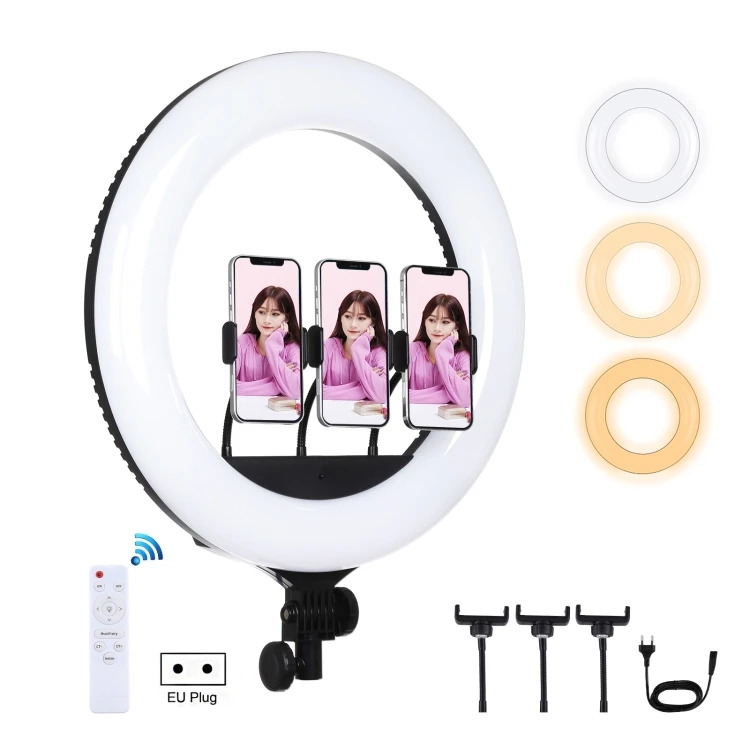 PULUZ Vlogging Photography Video Lights 18 inch Curved Surface Selfie Ring Light with Remote Control
PULUZ Vlogging Photography Video Lights 18 inch Curved Surface Selfie Ring Light with Remote Control