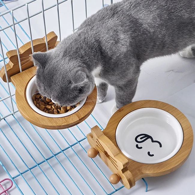 Cat Bowl Hanging Bamboo Pet Feeder Stand Easy Fixing Anti tipping Ceramic Cat Hanging Cage Bowl
Cat Bowl Hanging Bamboo Pet Feeder Stand Easy Fixing Anti tipping Ceramic Cat Hanging Cage Bowl