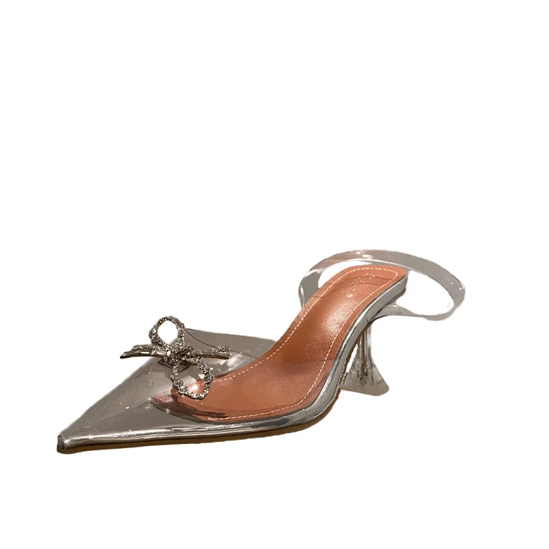2022 Summer New Diamond Bow Women's Sandals PVC Transparent Rubber Pointed Hollow High Heel Sandals
2022 Summer New Diamond Bow Women's Sandals PVC Transparent Rubber Pointed Hollow High Heel Sandals