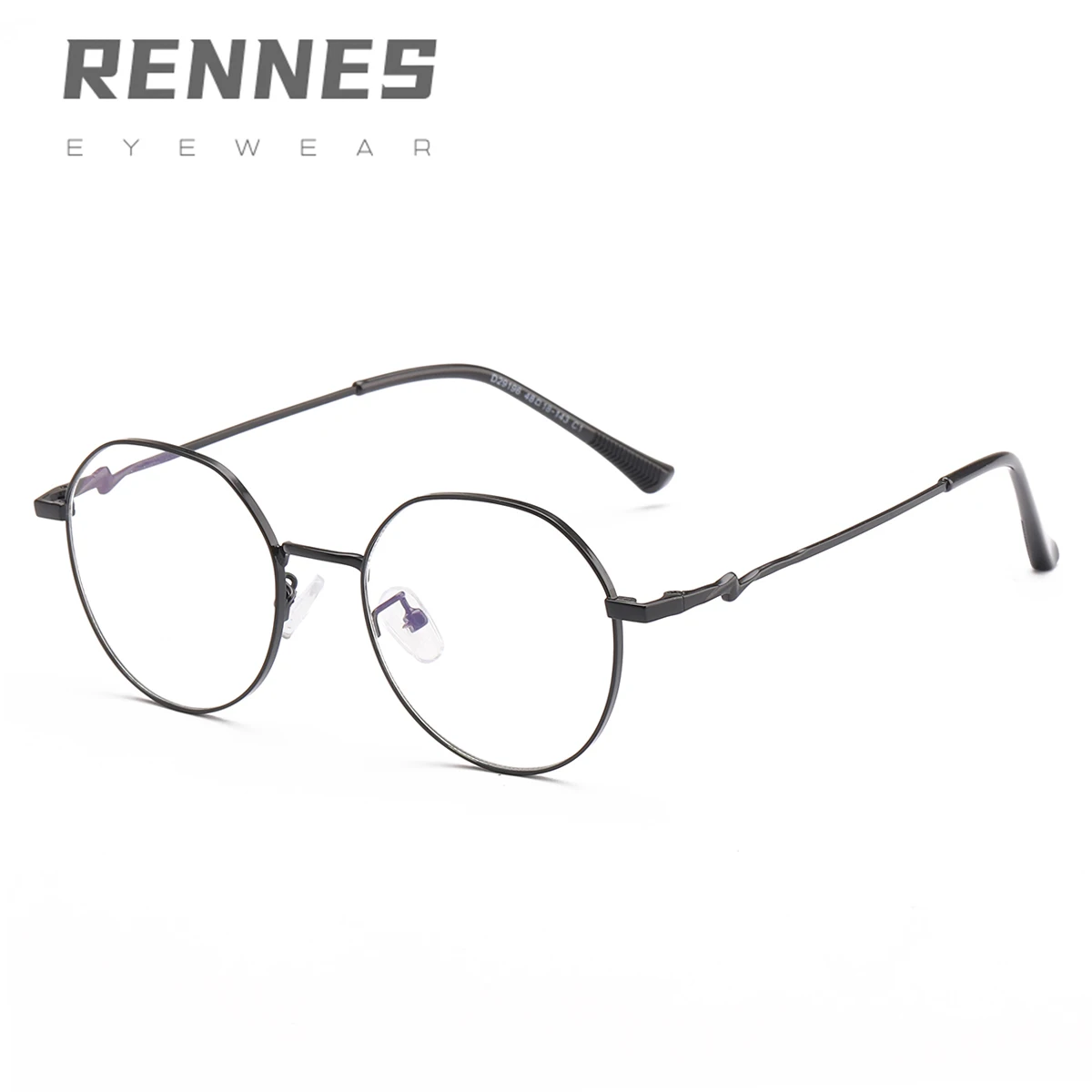 

RENNES2021 new men's and women's large frame retro metal glasses polygon plain glasses glasses glasses frame can match myopia