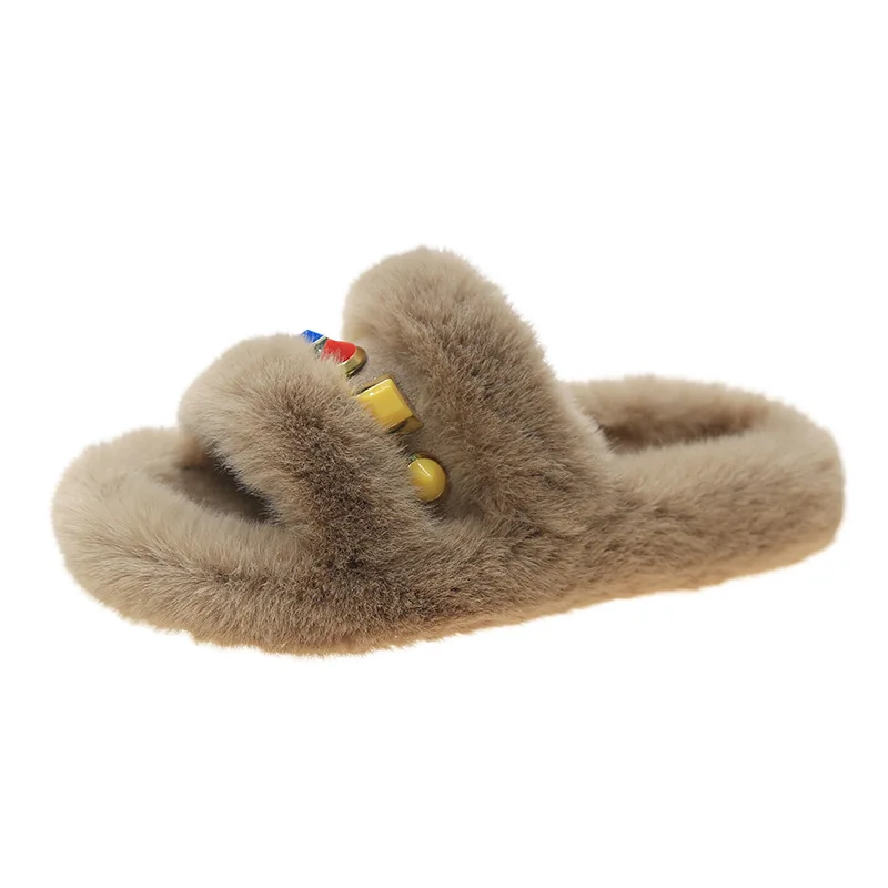 Cotton Slippers Women's Autumn Winter New All-match Outer Wear Fashion Net Red Plush Cute Home Furry Shoes, 3 colors
Cotton Slippers Women's Autumn Winter New All-match Outer Wear Fashion Net Red Plush Cute Home Furry Shoes, 3 colors