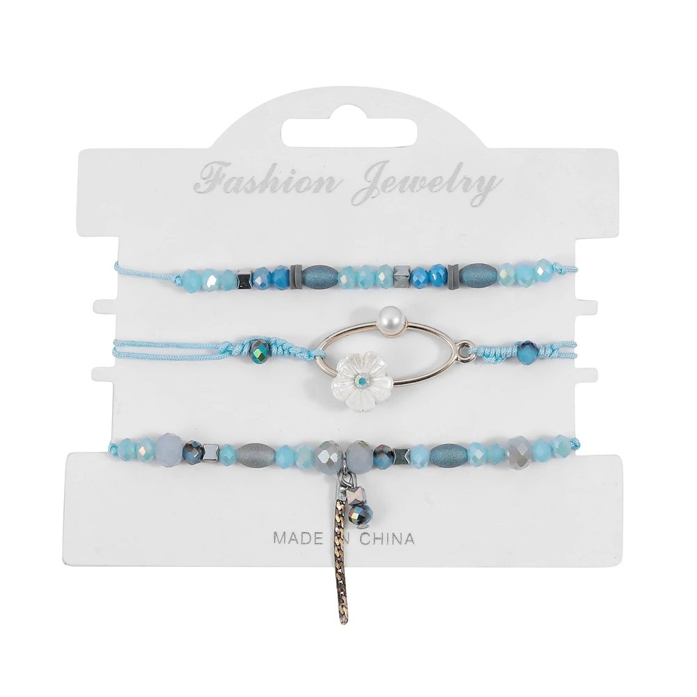 Factory Hot Selling Woven Bracelet Shell Pearl Bracelet Star Bracelet Birthday Holiday Gift, Blue 
Factory Hot Selling Woven Bracelet Shell Pearl Bracelet Star Bracelet Birthday Holiday Gift, Blue