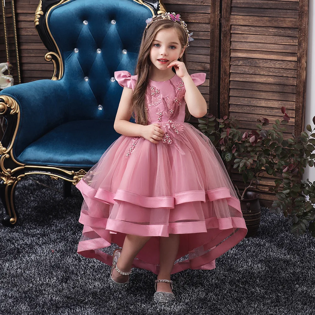 Amazon new children's dress princess girl tail catwalk wedding evening dress heavy embroidery dress summer
Amazon new children's dress princess girl tail catwalk wedding evening dress heavy embroidery dress summer