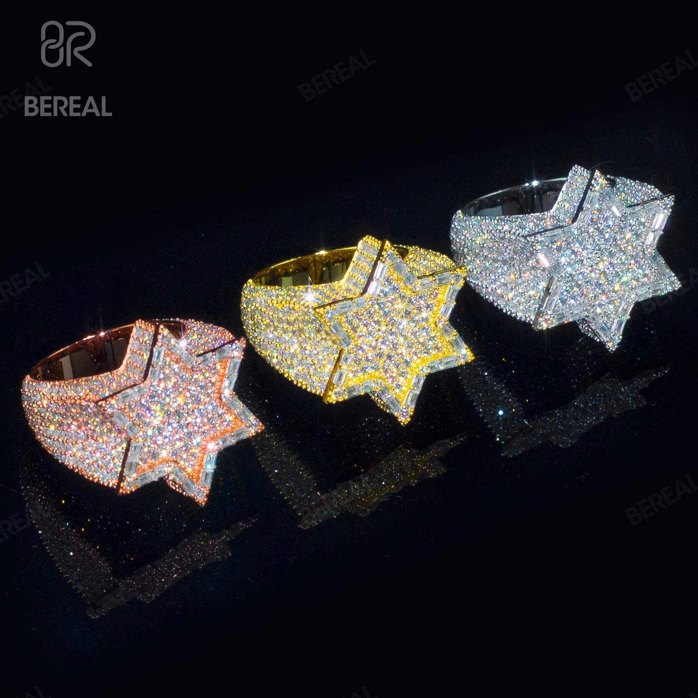 Fast Shipping Moissanite Six-Pointed Star Hip Hop Ring Pass Diamond Test Baguette Cut Moissanite 925 Silver Fine Rings Jewelry
Fast Shipping Moissanite Six-Pointed Star Hip Hop Ring Pass Diamond Test Baguette Cut Moissanite 925 Silver Fine Rings Jewelry