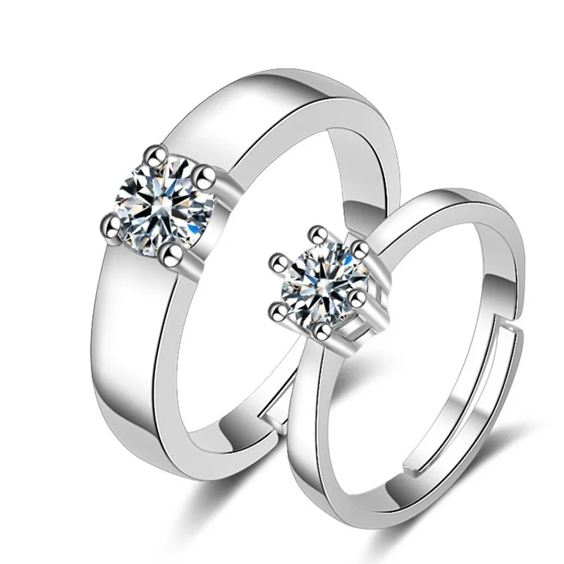 Valentine's Day Pair Couples Ring Styles Moon Star Heart Shape Adjustable Simulation Diamond Zircon Wedding Rings Couple Set
Valentine's Day Pair Couples Ring Styles Moon Star Heart Shape Adjustable Simulation Diamond Zircon Wedding Rings Couple Set