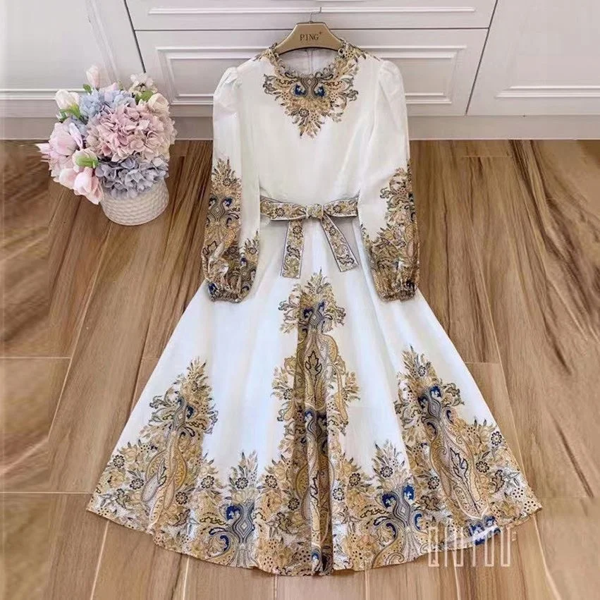 Round Collar Sweet Hemp Quarter Sleeve Sweet Medium Length Skirt Casual Women Maxi Dress Linen, White
Round Collar Sweet Hemp Quarter Sleeve Sweet Medium Length Skirt Casual Women Maxi Dress Linen, White