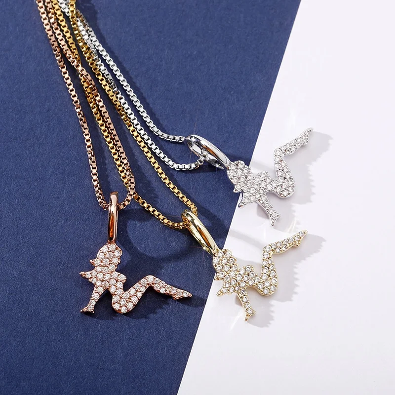 New 925 Sterling Silver High Quality Iced Out Cubic Zirconia Fashion Girl Pendant Hip Hop Fashion Jewelry Elegant Gift Necklaces
New 925 Sterling Silver High Quality Iced Out Cubic Zirconia Fashion Girl Pendant Hip Hop Fashion Jewelry Elegant Gift Necklaces