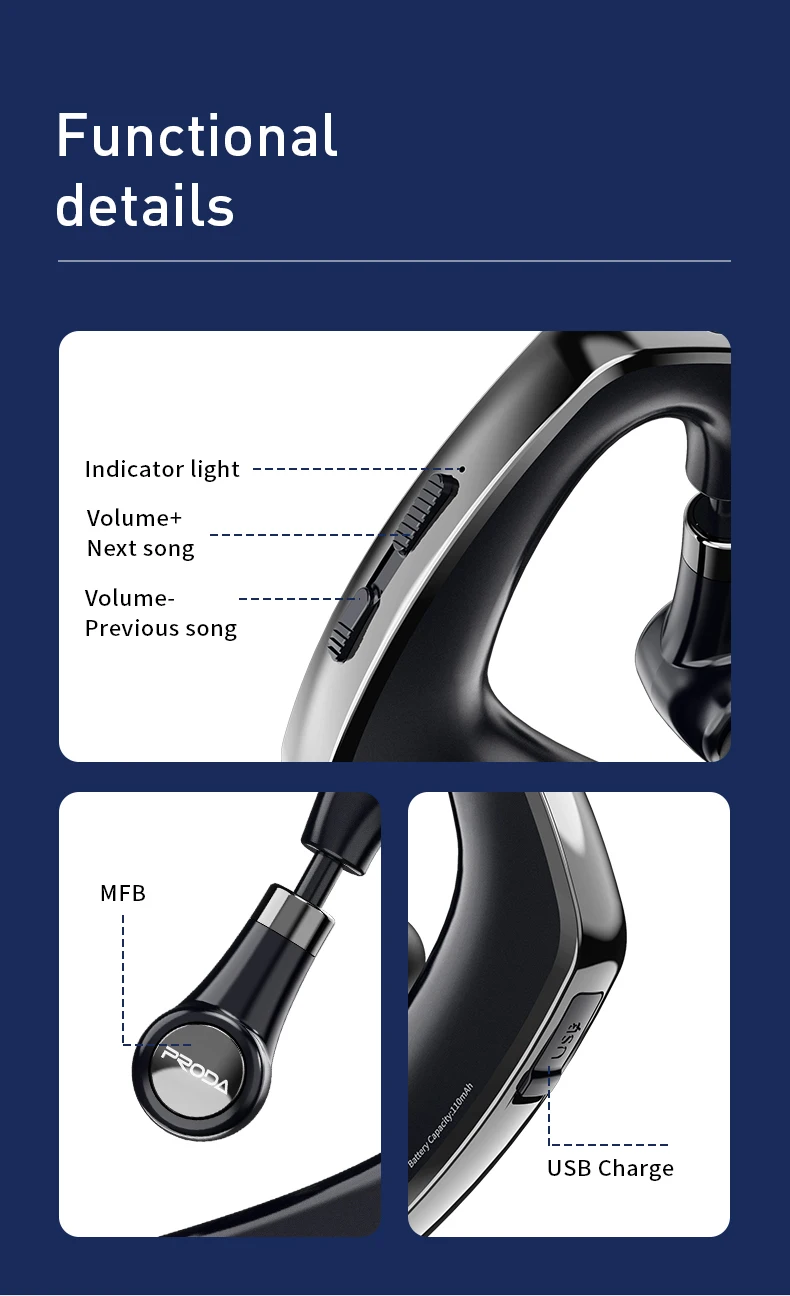 Proda Micson Series Wireless In-ear Bluetooth Earphone - ANKUX.COM