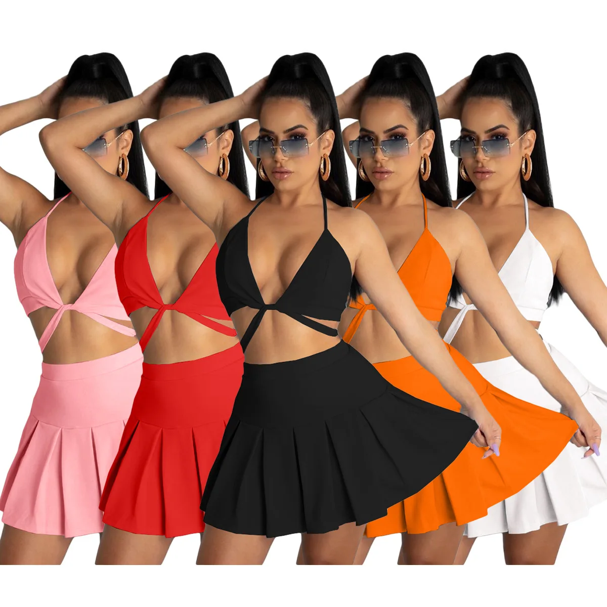 Two Piece Skirt Set Women Clothing Open Bra Girls' skirts Set Club Outfits For Women Sexy 2 Piece Set Women Summer Tennis Skirt
Two Piece Skirt Set Women Clothing Open Bra Girls' skirts Set Club Outfits For Women Sexy 2 Piece Set Women Summer Tennis Skirt