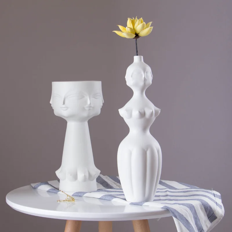 Flower Nordic Modern Simple Crafts Decoration Living Room Artistic Home Decoration Ceramic Face Vase Wholesale
Flower Nordic Modern Simple Crafts Decoration Living Room Artistic Home Decoration Ceramic Face Vase Wholesale