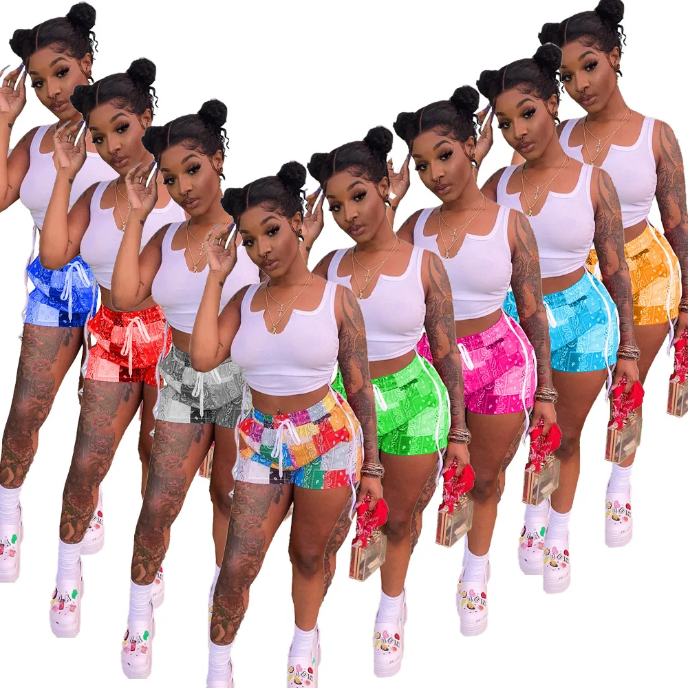 Hot Selling Women Outfit Bandana Summer Crop Top And Shorts 2 Piece Gym Set Tracksuit, 8 colors
Hot Selling Women Outfit Bandana Summer Crop Top And Shorts 2 Piece Gym Set Tracksuit, 8 colors
