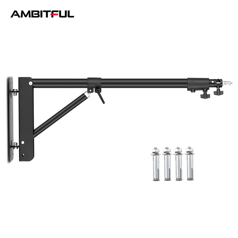 80cm - 136cm Triangle Wall Mounting Boom Arm Light Stand for Photography Studio Video Strobe Flash Lighting, Black
80cm - 136cm Triangle Wall Mounting Boom Arm Light Stand for Photography Studio Video Strobe Flash Lighting, Black