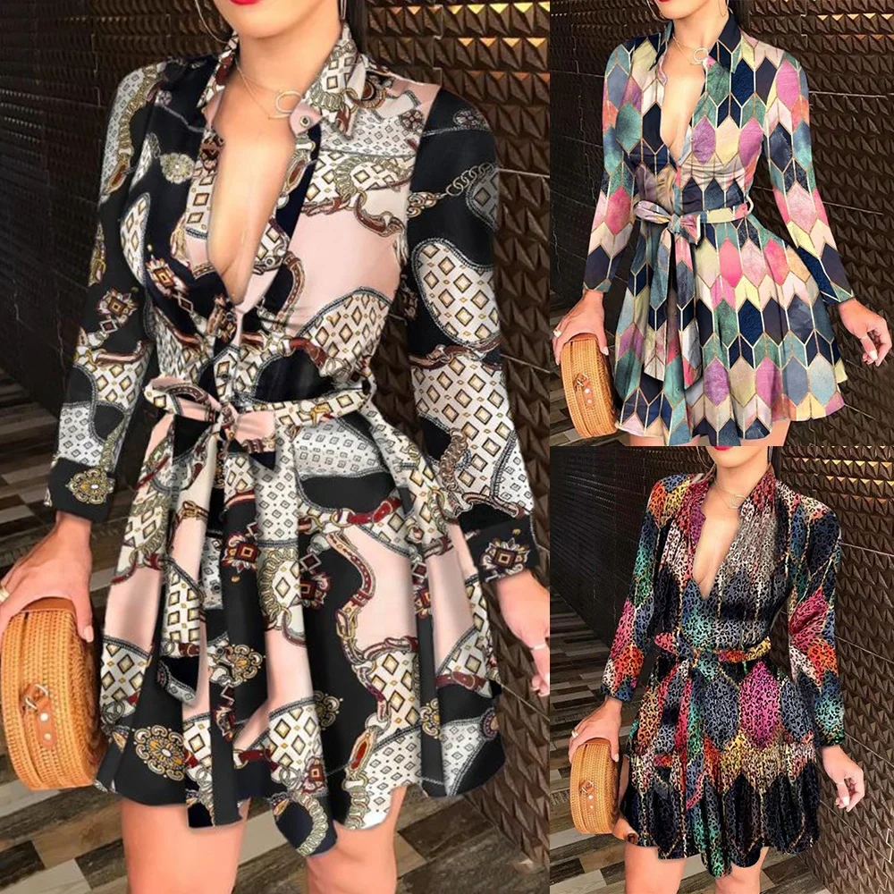 2022 Design Ladies Long Sleeve V Neck Print Women Clothing Sexy Print Casual Dress Women Elegant Dresses
2022 Design Ladies Long Sleeve V Neck Print Women Clothing Sexy Print Casual Dress Women Elegant Dresses