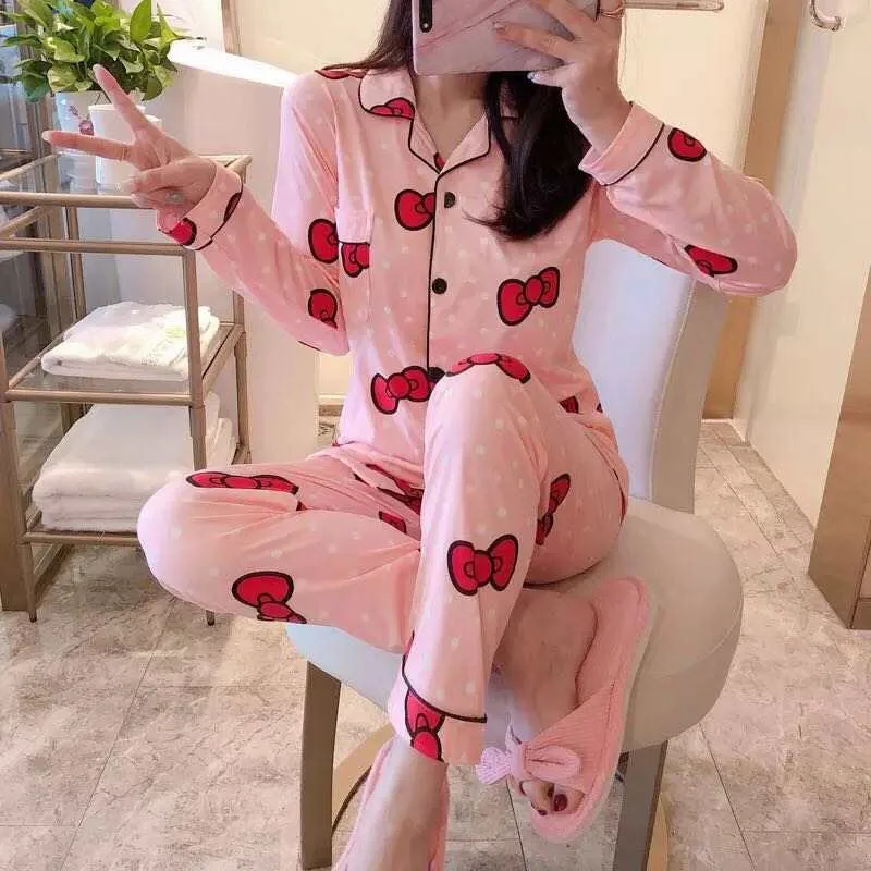 New Soft Long Sleeve Long Pants Woman Clothes Sleepwear Fashion Style Casual Style Pajamas For Woman Cute Girl Elegant, Multi color
New Soft Long Sleeve Long Pants Woman Clothes Sleepwear Fashion Style Casual Style Pajamas For Woman Cute Girl Elegant, Multi color