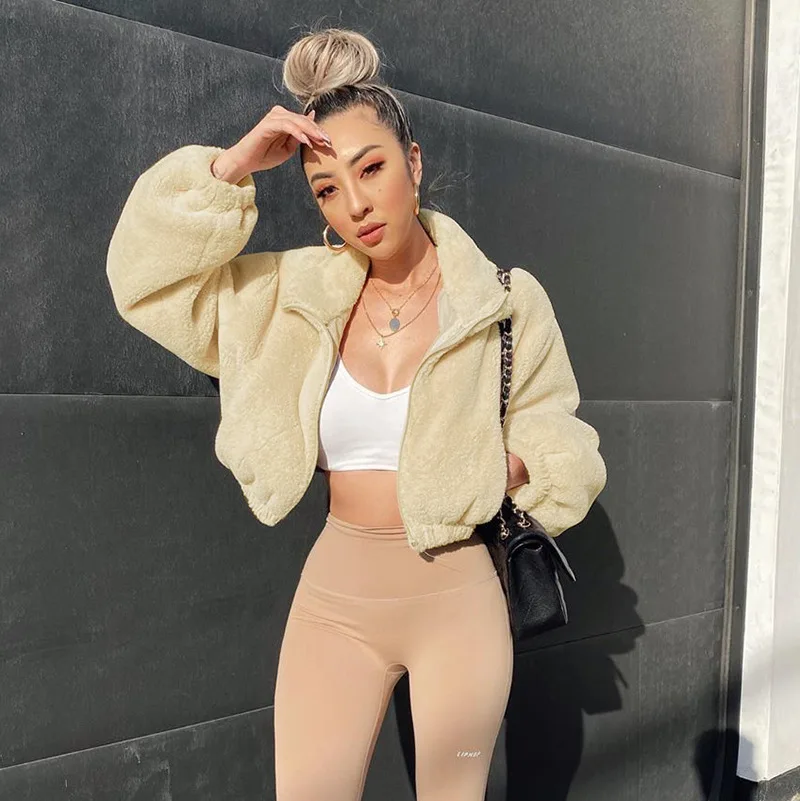 Winter Coat Women Thick Warm Teddy Bear Outwear Plush Short Loose Long Sleeve Crop Tops Faux Fur Fleece Zip Up Jacket, 2 colors
Winter Coat Women Thick Warm Teddy Bear Outwear Plush Short Loose Long Sleeve Crop Tops Faux Fur Fleece Zip Up Jacket, 2 colors