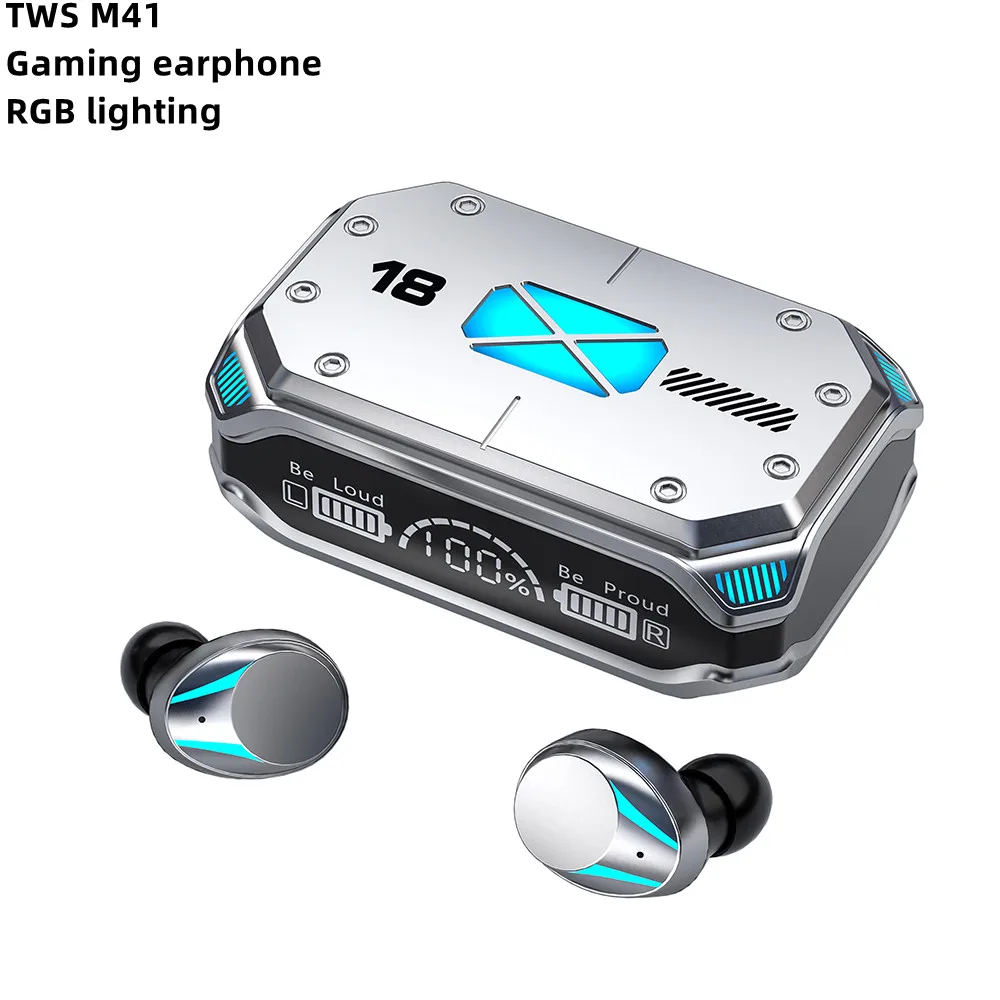 M41 wireless earphone power bank digital display noise reduction earphones headphones RGB light sports gaming in-ear earphones
M41 wireless earphone power bank digital display noise reduction earphones headphones RGB light sports gaming in-ear earphones