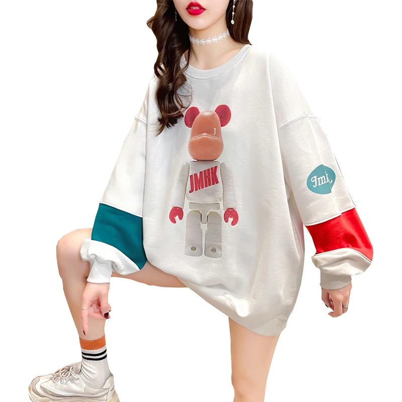 Wholesale 2021 Korean Sweatshirt Women's Spring and Autumn Loose Large Size Design Sense Mid-length Thin Sweatshirt
Wholesale 2021 Korean Sweatshirt Women's Spring and Autumn Loose Large Size Design Sense Mid-length Thin Sweatshirt