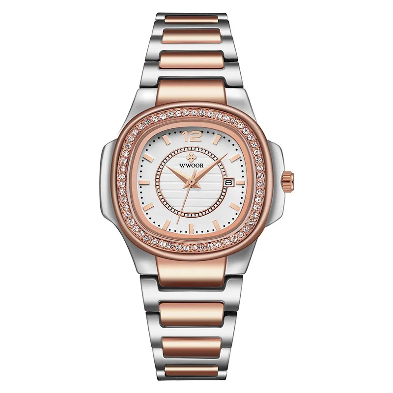 WWOOR Women Watches 8874 Fashion Diamond Bracelet Watch Luxury Brand Gold Ladies Quartz Wrist Watch Gifts For Women Montre Femme
WWOOR Women Watches 8874 Fashion Diamond Bracelet Watch Luxury Brand Gold Ladies Quartz Wrist Watch Gifts For Women Montre Femme