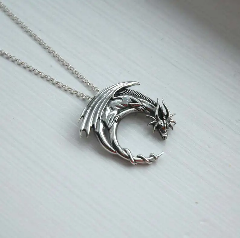Dragon Necklace Sleeping Dragon Pendant Necklace Medieval Symbolic Necklace Dragon Jewelry Charm Jewelry
Dragon Necklace Sleeping Dragon Pendant Necklace Medieval Symbolic Necklace Dragon Jewelry Charm Jewelry