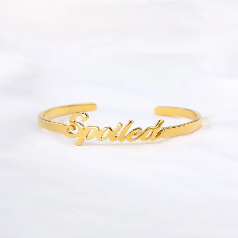 Birthday Gift Stainless Steel Bangle Custom Name Cuff Bangle DIY Name Bangle 18K Vacuum Plated
Birthday Gift Stainless Steel Bangle Custom Name Cuff Bangle DIY Name Bangle 18K Vacuum Plated