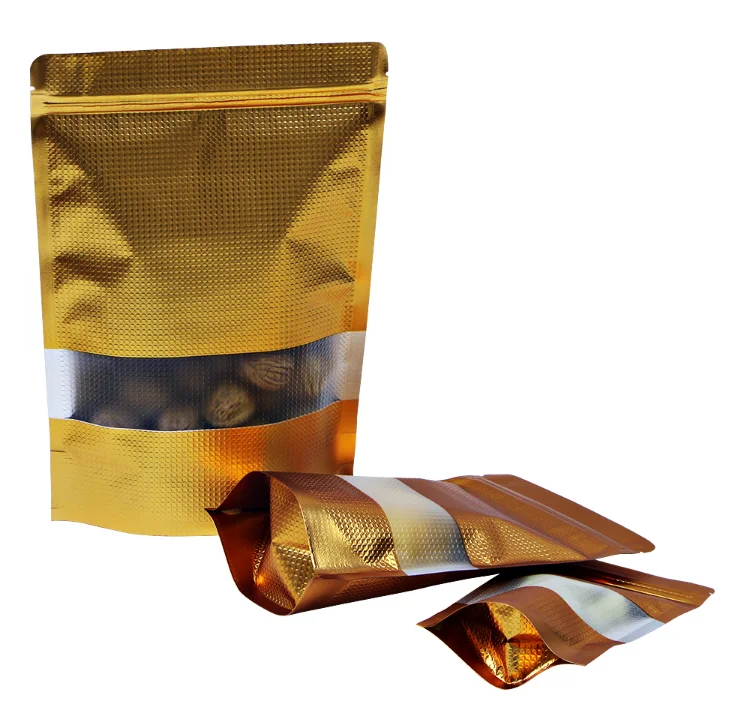 Self-own In Stock and Dark Gold Embossed Window Freestanding Bone Easy to Seal Food Packaging Bag With Zipper Packaging Bag
Self-own In Stock and Dark Gold Embossed Window Freestanding Bone Easy to Seal Food Packaging Bag With Zipper Packaging Bag