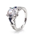 Jewelry Zircon Index Finger Latest Design Lady Silver 925 Ring